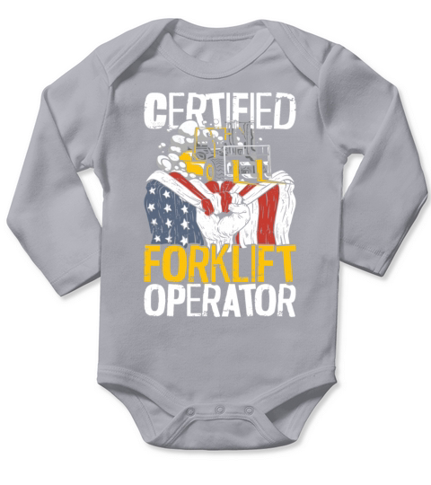 Certified Forklift Truck Operator Long Sleeve Baby One-Piece