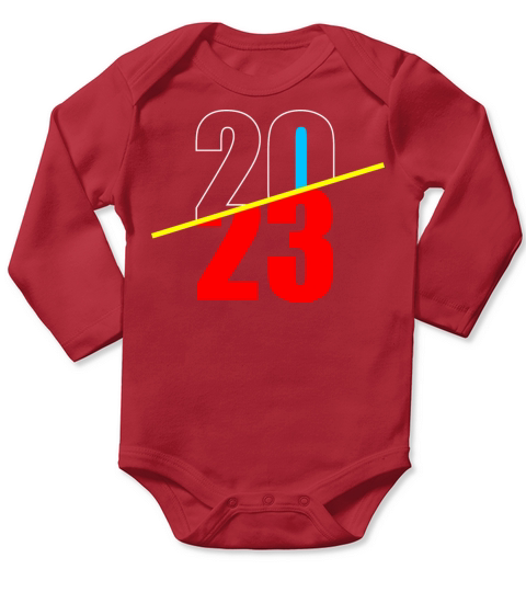 Colorful 2023 New Year Design Long Sleeve Baby One-Piece