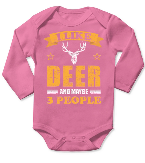 Deer Forest Animal Lovers Funny Quote Gift Long Sleeve Baby One-Piece