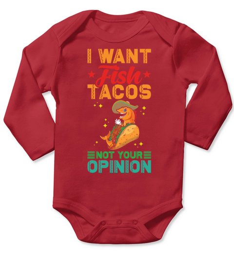 Fish Tacos Long Sleeve Baby One-Piece