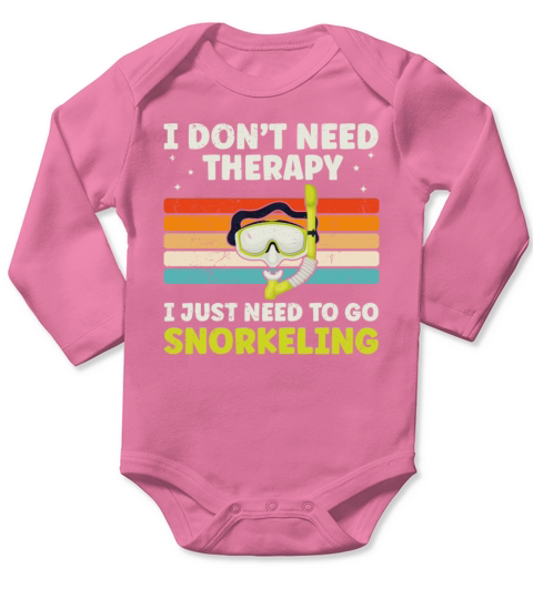 Funny Snorkeling Dive Design For Snorkeler Cool Long Sleeve Baby One-Piece