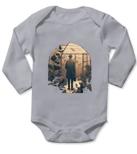 Greenhouse Allotment Garden Vintage Greenhouse Long Sleeve Baby One-Piece