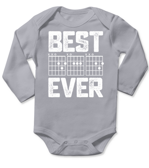 Guitarist Dad Best Daddy Ever Guitar Chord Vintage Long Sleeve Baby One-Piece