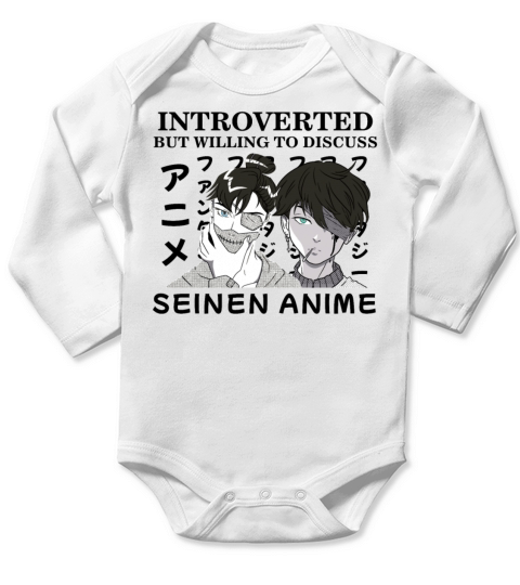 Introverted But Willing To Discuss Seinen Anime Long Sleeve Baby One-Piece