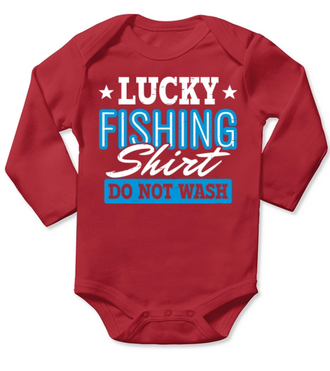 Lucky Fishing Shirt for Fish Hunter and Fisherman Long Sleeve Baby One-Piece