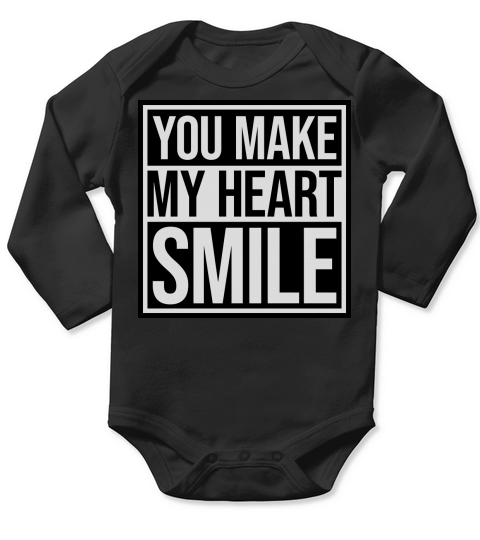 make my heart smile Long Sleeve Baby One-Piece