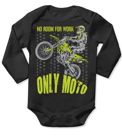 Motocross Only Moto Kawasaki Long Sleeve Baby One-Piece