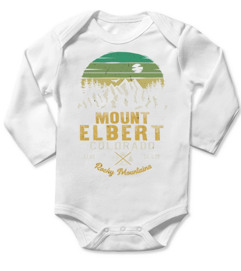 Mount Elbert Colorado fourteeners Long Sleeve Baby One-Piece