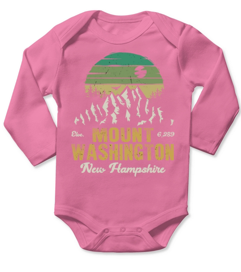 Mount Washington New Hampshire Long Sleeve Baby One-Piece