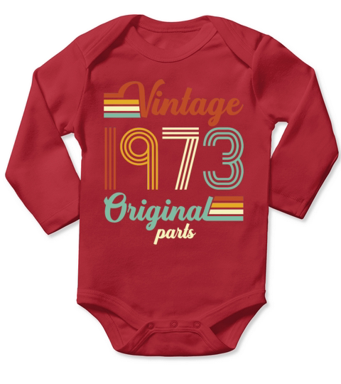 Vintage 1973 Original Long Sleeve Baby One-Piece