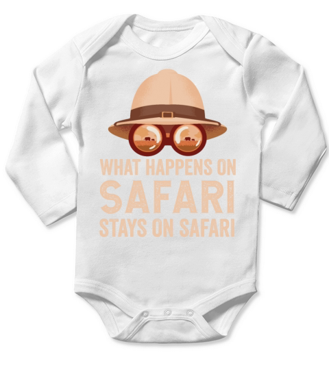 What Happens On Safari Stays On Safari - African Long Sleeve Baby One-Piece
