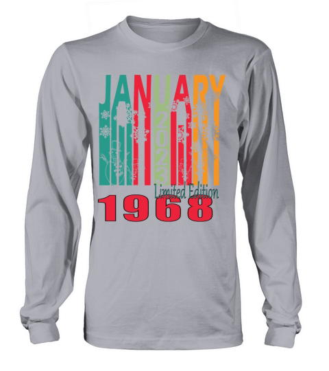 1968 January vintage birthday Long sleeved Unisex