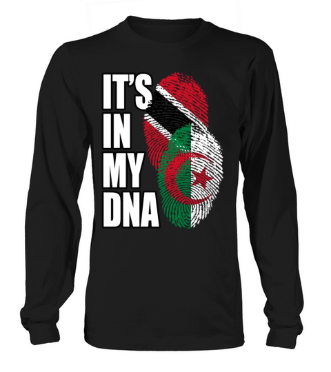 Algerian And Trinidad Tobago Mix Heritage DNA Flag Long sleeved Unisex