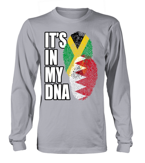Bahraini And Jamaican Mix Heritage DNA Flag Long sleeved Unisex
