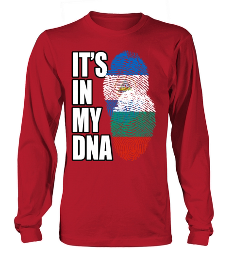 Bulgarian And Nicaraguan Mix Heritage DNA Flag Long sleeved Unisex