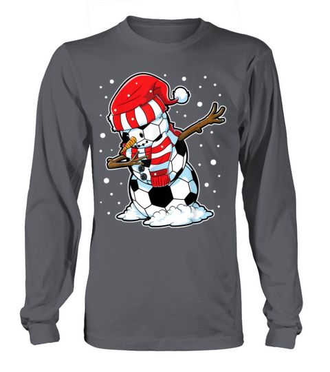 Dabbing Snowman Soccer Ball Christmas Santa Boys K Long sleeved Unisex
