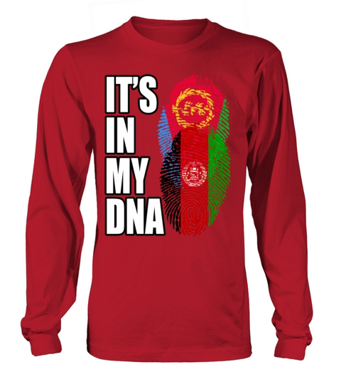Eritrean And Afghanistan Mix Heritage DNA Flag Long sleeved Unisex