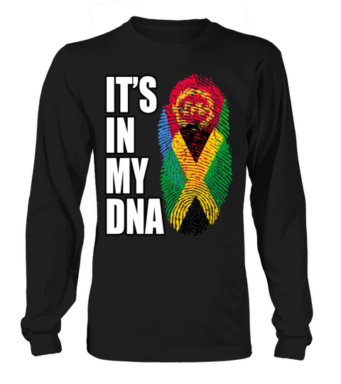 Eritrean And Jamaican Mix Heritage DNA Flag Long sleeved Unisex