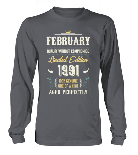February 1991 Vintage Birthday Present Long sleeved Unisex