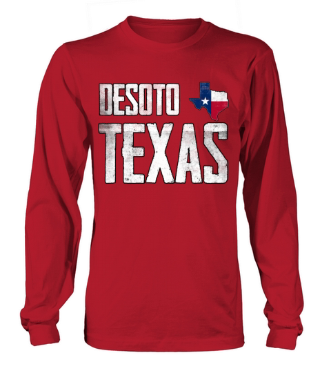 Vintage DeSoto Texas Flag Long sleeved Unisex