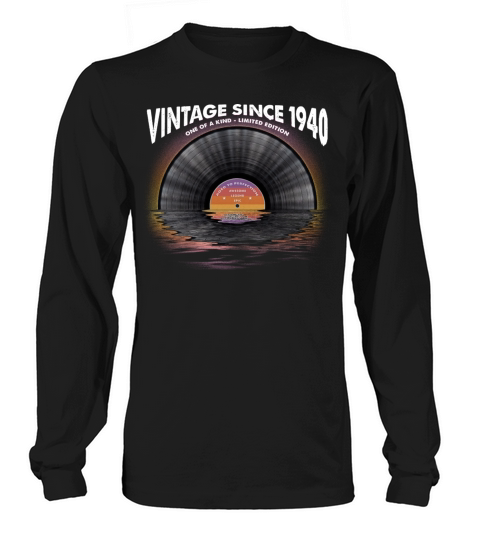 Vintage since 1940 Retro Disco Music Vintage Long sleeved Unisex