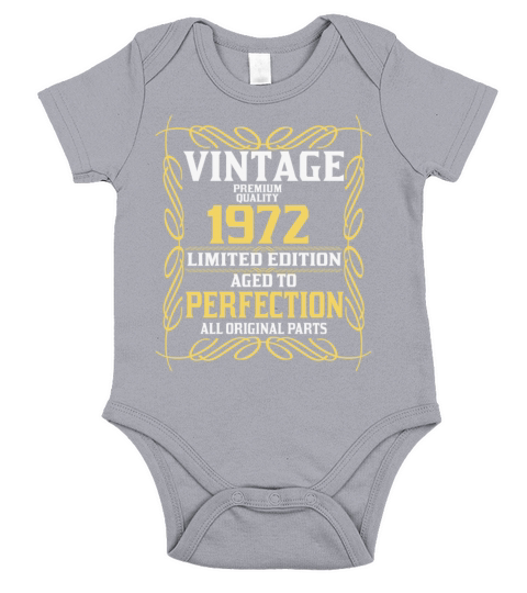 1972 Original vintage vintage retro birthday Short Sleeve Baby One-Piece