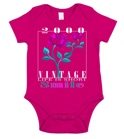 2000 Born Vintage Rose Gift Short Sleeve Baby One-Piece