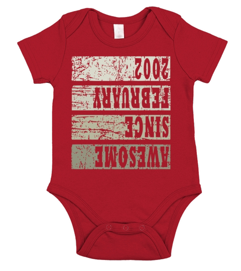 2002 February vintage Short Sleeve Baby One-Piece