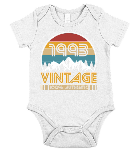 30th birthday born in 1993 vintage 1993 Short Sleeve Baby One-Piece