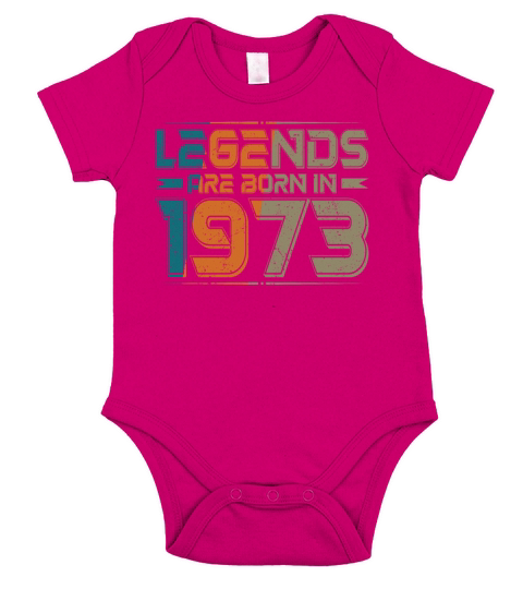 50th birthday legends are born in 1973 Short Sleeve Baby One-Piece