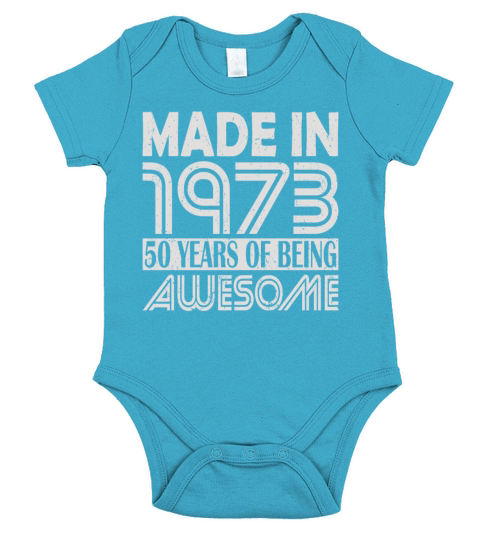 50th birthday vintage 1973 50 years Short Sleeve Baby One-Piece