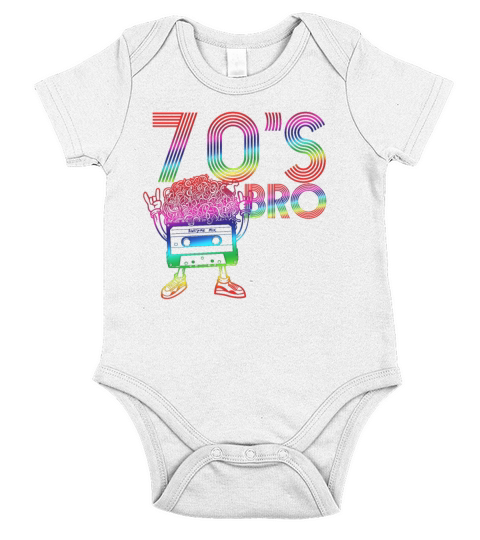 70s Bro Vintage Retro cassette Short Sleeve Baby One-Piece
