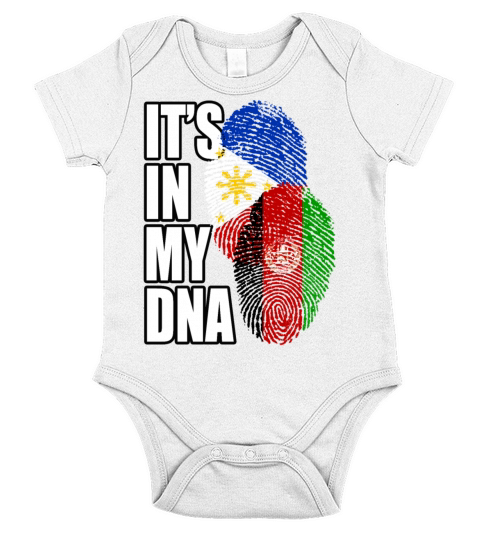 Afghan And Filipino Mix Heritage DNA Flag Short Sleeve Baby One-Piece