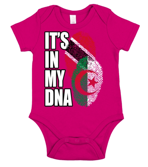 Algerian And Trinidad Tobago Mix Heritage DNA Flag Short Sleeve Baby One-Piece
