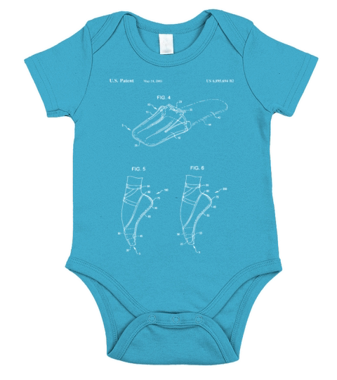 Ballet Toe Shoe Patent Design Short Sleeve Baby One-Piece