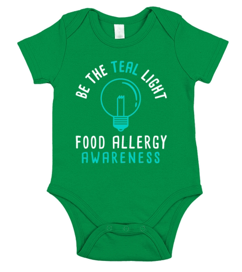 Be The Teal Light Food Allergy Awareness Short Sleeve Baby One-Piece