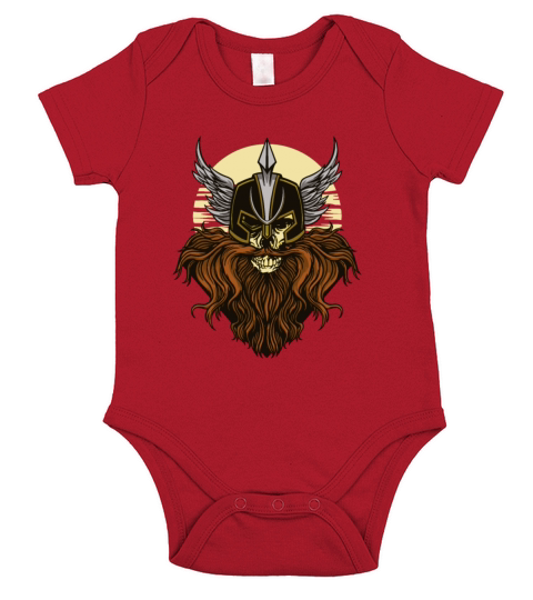 Bearded beard viking helmet Bearded beard viking h Short Sleeve Baby One-Piece