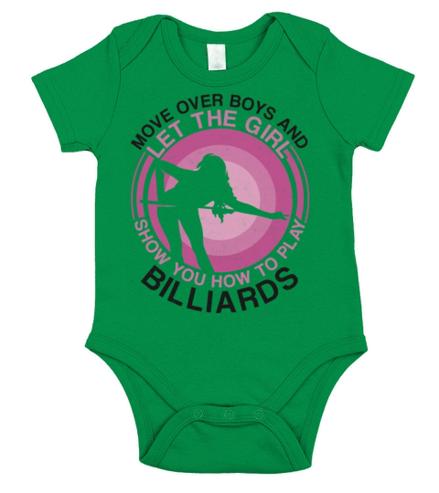 Billiards Pool Player Ball Girl Short Sleeve Baby One-Piece