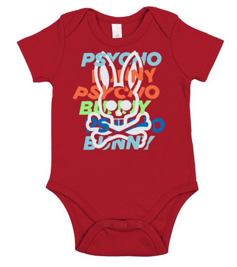Bunny Psycho Retro Short Sleeve Baby One-Piece
