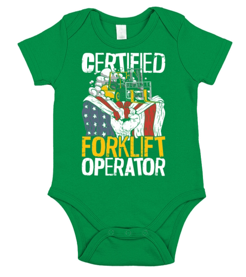 Certified Forklift Truck Operator Short Sleeve Baby One-Piece
