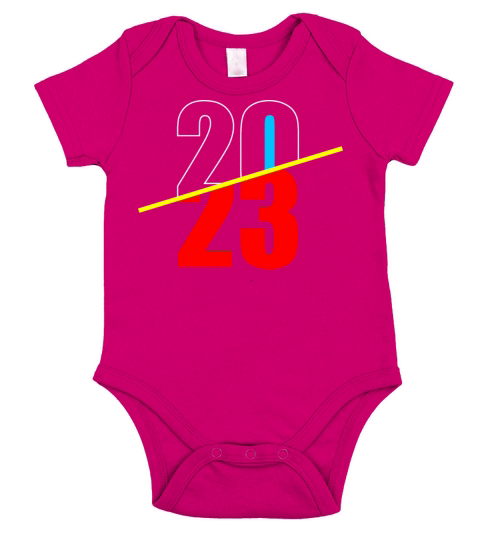 Colorful 2023 New Year Design Short Sleeve Baby One-Piece