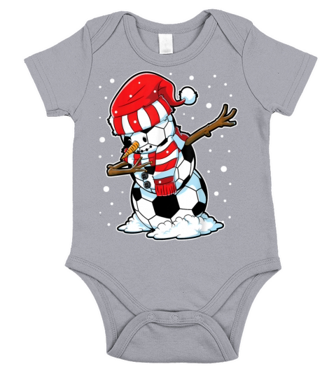 Dabbing Snowman Soccer Ball Christmas Santa Boys K Short Sleeve Baby One-Piece