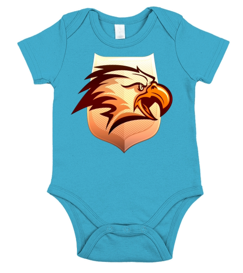 eagle eagles america vintage securitas retro USA Short Sleeve Baby One-Piece