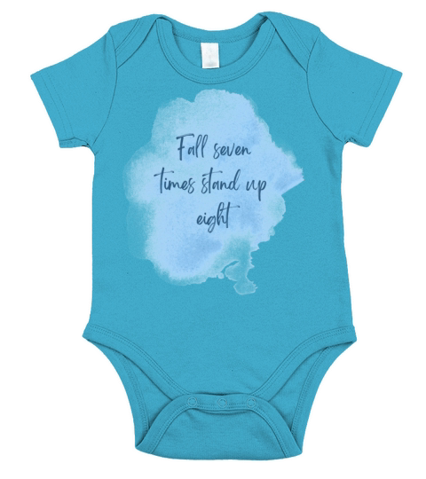 FALL SEVEN TIMES STAND UP EIGHT Short Sleeve Baby One-Piece