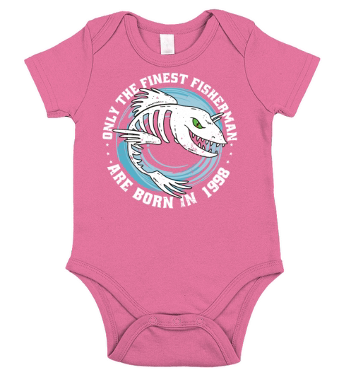 Fishermen Vintage born 1998 Birthday funny sayings Short Sleeve Baby One-Piece