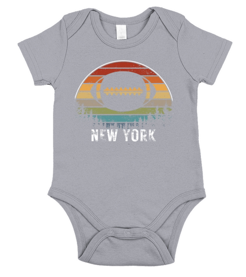 Football Retro Vintage New York Short Sleeve Baby One-Piece
