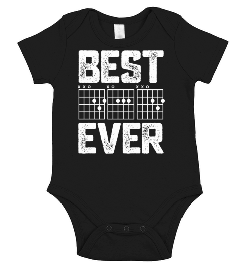 Guitarist Dad Best Daddy Ever Guitar Chord Vintage Short Sleeve Baby One-Piece