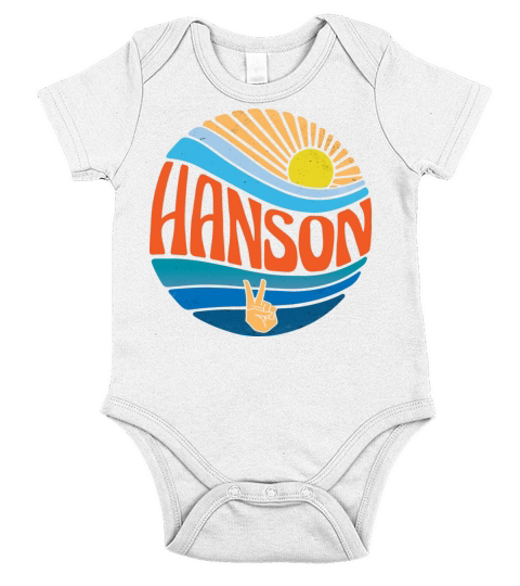 Hanson Shirt Vintage Sunset Hanson Groovy Tie Dye Short Sleeve Baby One-Piece