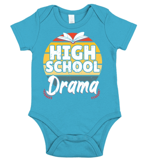 High School Drama Vintage Distressed Short Sleeve Baby One-Piece