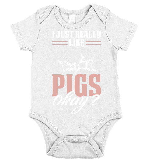 i like pigs animal welfare Short Sleeve Baby One-Piece